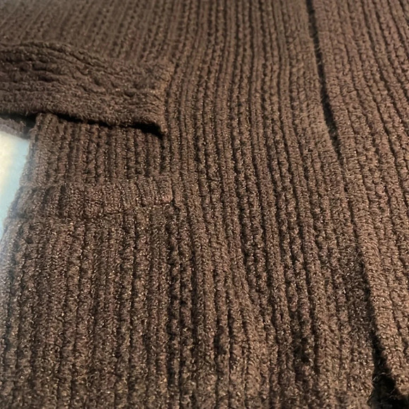Cabi Sz XS / S Brown Cape Short Sleeve Open Front Sweater Relaxed Cardigan NWOT - Picture 4 of 16